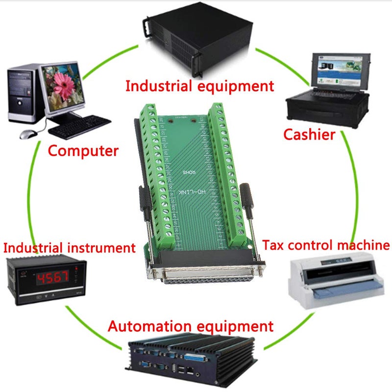 ANMBEST DB37 Solderless RS232 D-SUB Serial to 37-pin Port Terminal Female Adapter Connector Breakout Board - Image 4